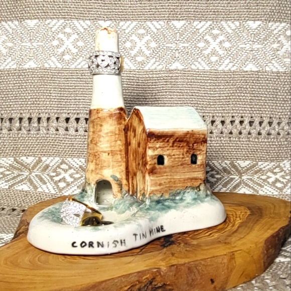 Vintage Duchy Pottery Ceramic Cornish Tin Mine vintage trinket tray  House - Picture 6 of 13